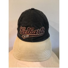Carhartt s Black Denim Hat Cap Spell Out Logo Distressed Faded Vintage USA  eb-97459301